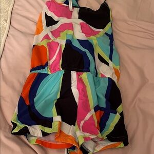 Fabletics Multicolor Geometric Romper